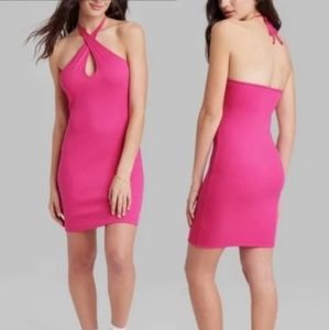 Wild Fable dress XXL tie around neck bodycon pink